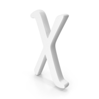 CHI Greek Symbol White PNG & PSD Images