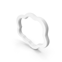 White Cloud Outline Symbol PNG & PSD Images
