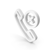 Decline Phone Call Symbol White PNG & PSD Images