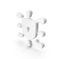 Digital Protection Symbol White PNG & PSD Images