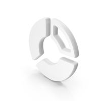 White Donut Chart Symbol PNG & PSD Images