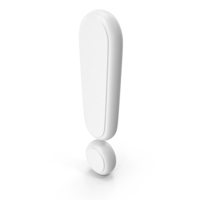 White Exclamation Mark Symbol PNG & PSD Images