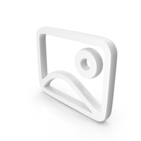 Gallery Symbol White PNG & PSD Images