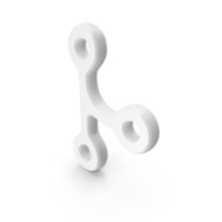 White Git Merge Symbol PNG & PSD Images