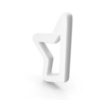 Half Star Symbol White PNG & PSD Images