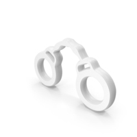 White Handcuffs Symbol PNG & PSD Images