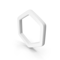 White Hexagon Symbol PNG & PSD Images