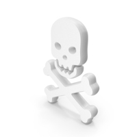 White Jolly Roger Symbol PNG & PSD Images