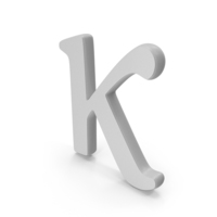 KAPPA  Greek Symbol White PNG & PSD Images