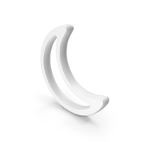 White Moon Outline Symbol PNG & PSD Images