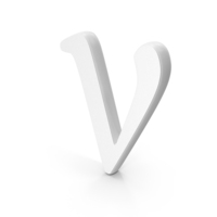White Nu Greek Symbol PNG & PSD Images