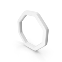 White Octagon Symbol PNG & PSD Images