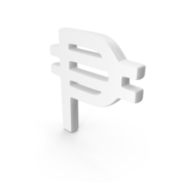 White Peso Currency Symbol PNG & PSD Images