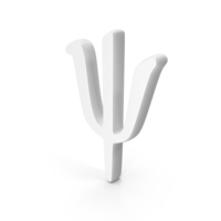 White Psi Greek Symbol PNG & PSD Images
