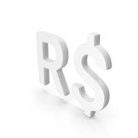 Real Currency Symbol White PNG & PSD Images