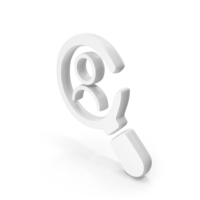 White Search For Person Symbol PNG & PSD Images