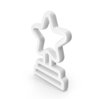 Star Award Symbol White PNG & PSD Images