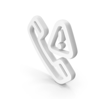 Telephone Error Symbol White PNG & PSD Images