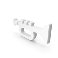 White Trumpet Symbol PNG & PSD Images