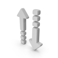 Up Down Dotted Arrows Symbol White PNG & PSD Images