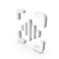 Voice Scan Symbol White PNG & PSD Images