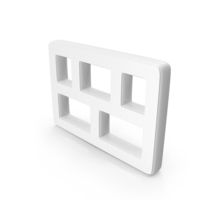 Wall Block Symbol White PNG & PSD Images