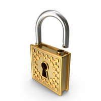Cartoon Open Padlock PNG & PSD Images