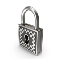 Cartoon Black Padlock PNG & PSD Images