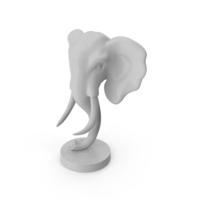Gray Elephant Head PNG & PSD Images