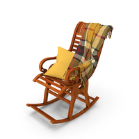 Rocking Chair With Textile PNG & PSD Images
