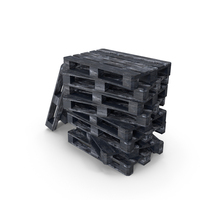 Stack Of Dark Painted Pallets PNG & PSD Images