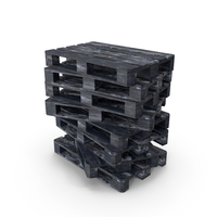 Stack Of Dark Painted Pallets PNG & PSD Images