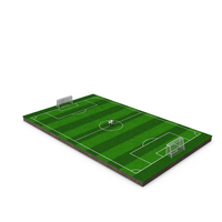 Soccer Field With Gate And Football PNG & PSD Images