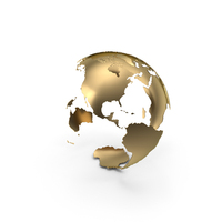 Planet Earth Gold PNG & PSD Images