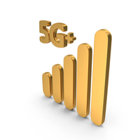 5G Network Icon Gold PNG & PSD Images