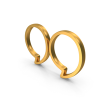 Out Line Quote Inverted Comma Icon Gold PNG & PSD Images