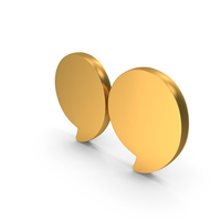 Chat Quote Inverted Commas Icon Gold PNG & PSD Images