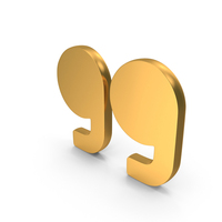 Chat Quote Inverted Commas Icon Gold PNG & PSD Images
