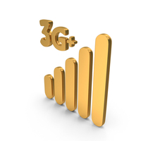 3G Network Icon Gold PNG & PSD Images