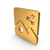 Gold Share Image Icon PNG & PSD Images