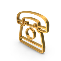 Hotel Telephone Icon Gold PNG & PSD Images
