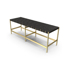 Woven Leather Upper Bench Black PNG & PSD Images