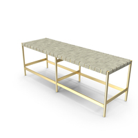 Woven Leather Upper Bench White PNG & PSD Images