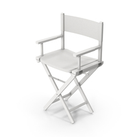 White Director Canvas Chair PNG & PSD Images