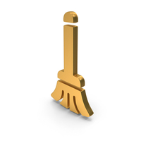 Gold Broom Icon PNG & PSD Images