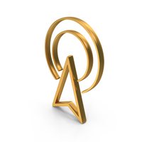 Gold Cursor Outline Icon PNG & PSD Images