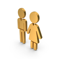 Gold Toilet Men And Women Symbol PNG & PSD Images