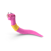 Book Worm Cartoon Style Pink PNG & PSD Images