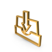 Downloading Paper To Printer Icon Gold PNG & PSD Images