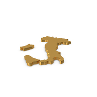 Gold Italy Country Map Icon PNG & PSD Images